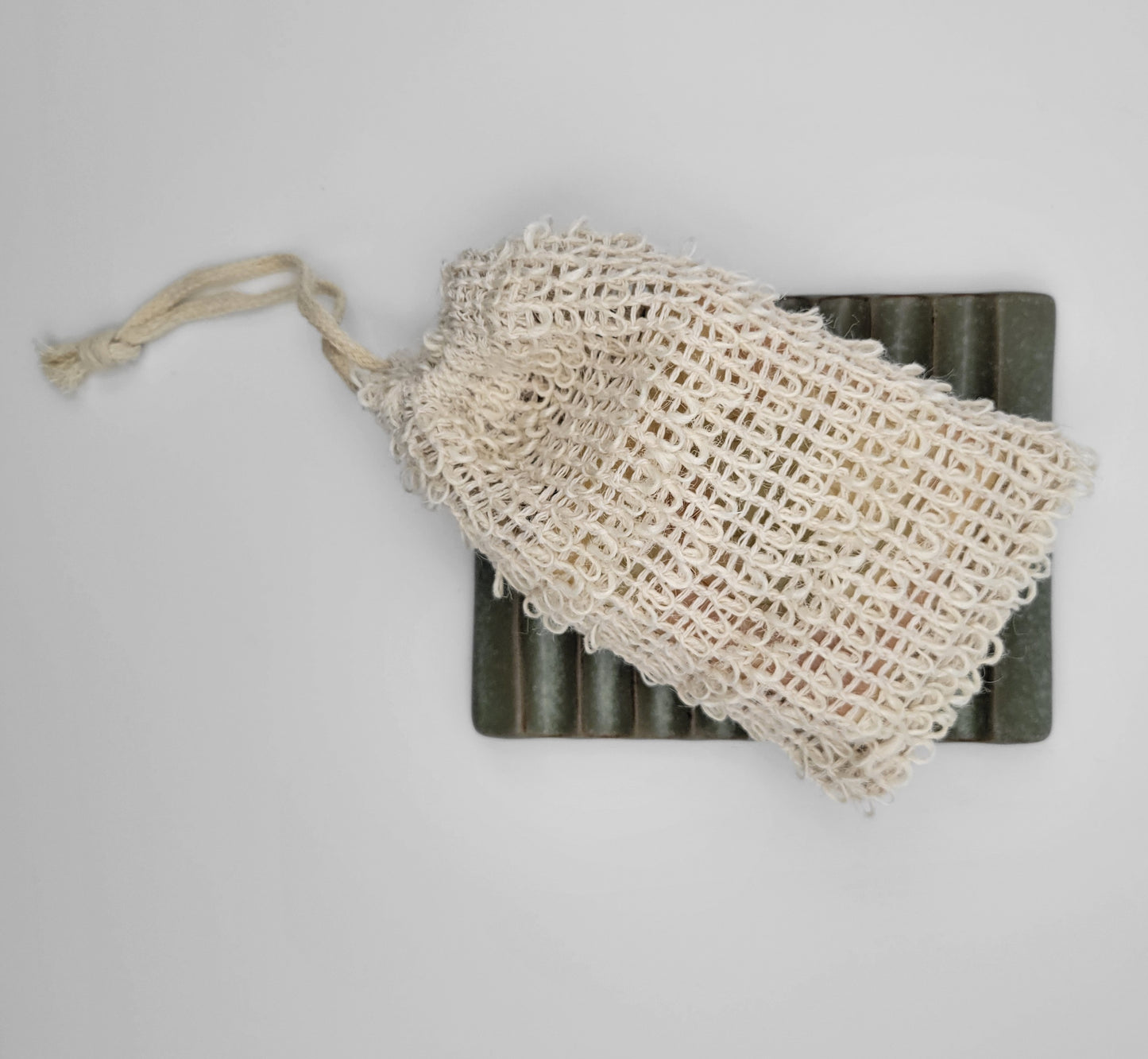 Sisal Soap Saver Bag cotton linen blend travel essential soap care essential