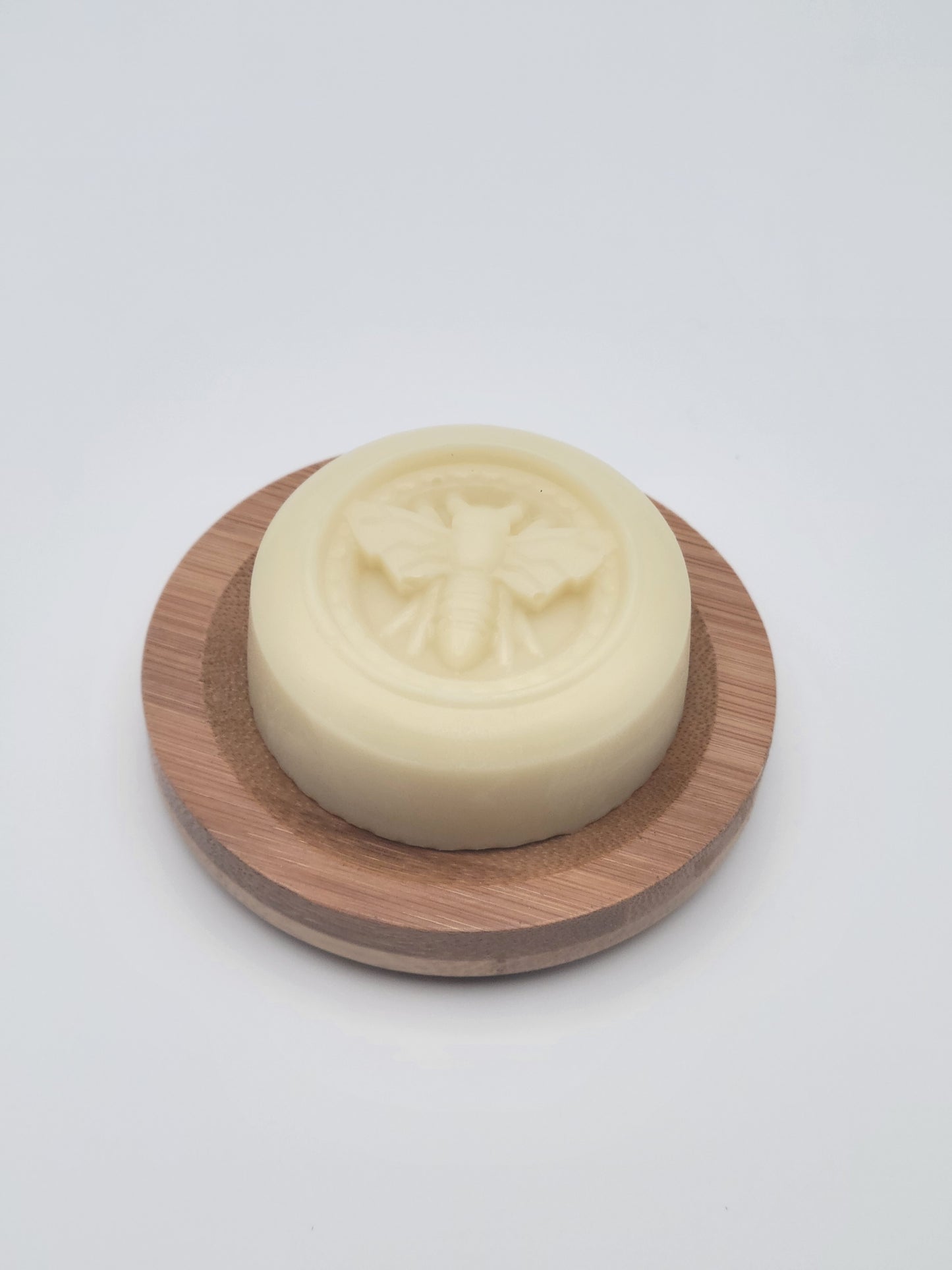 Bamboo Guest Soap Dish round drainage