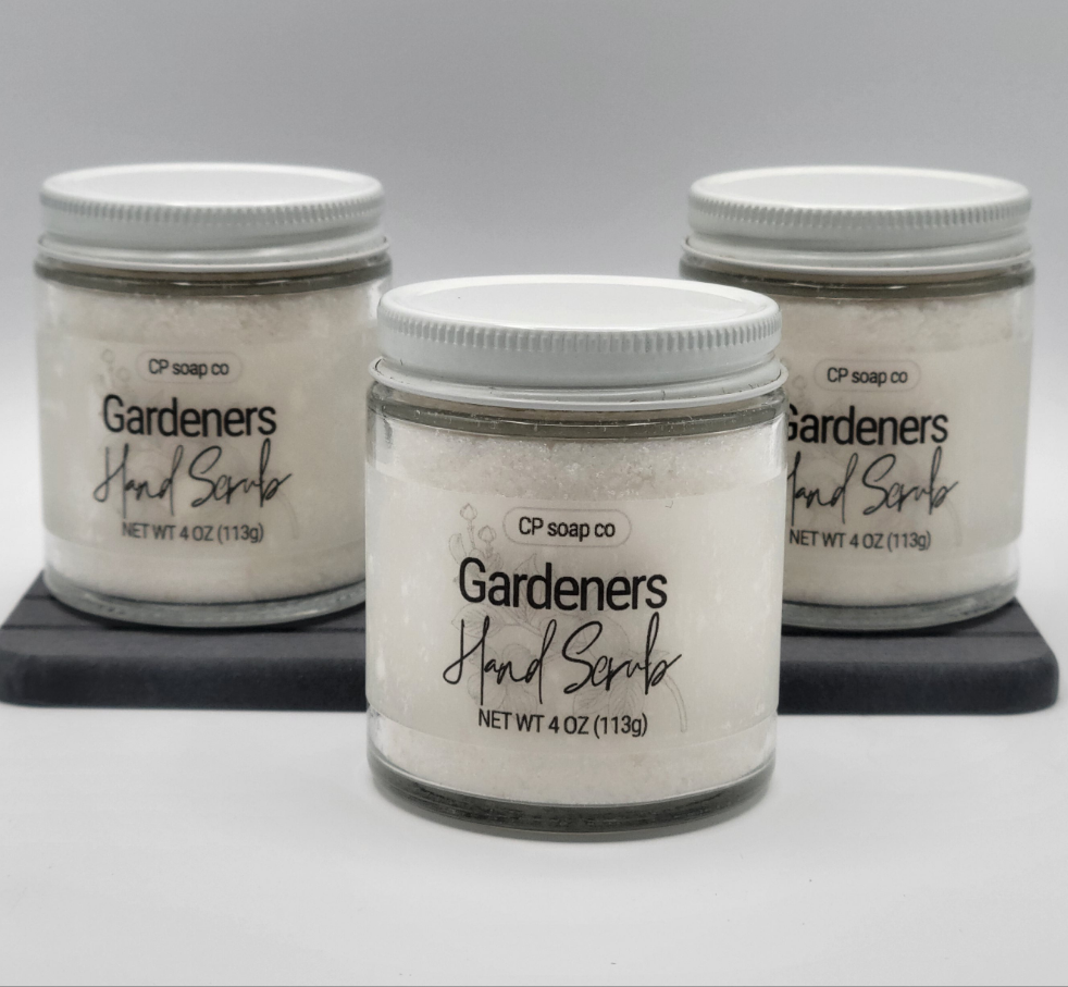 Handcrafted Gardeners Hand Scrub tea tree and rosemary